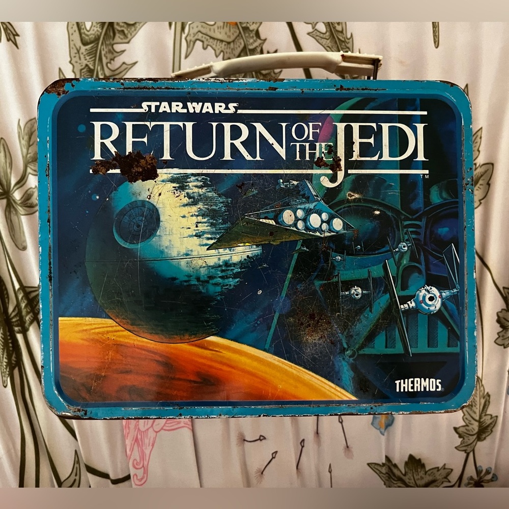 Vintage Return of the Jedi 1983 Star Wars Thermos lunch box with thermos